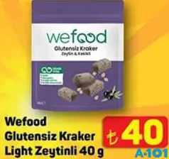WEFOOD GLUTENSİZ KRAKER LİGHT ZEYTİNLİ 40 G